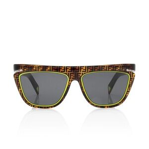 Fendi Black and Brown Patterned Sunglasses